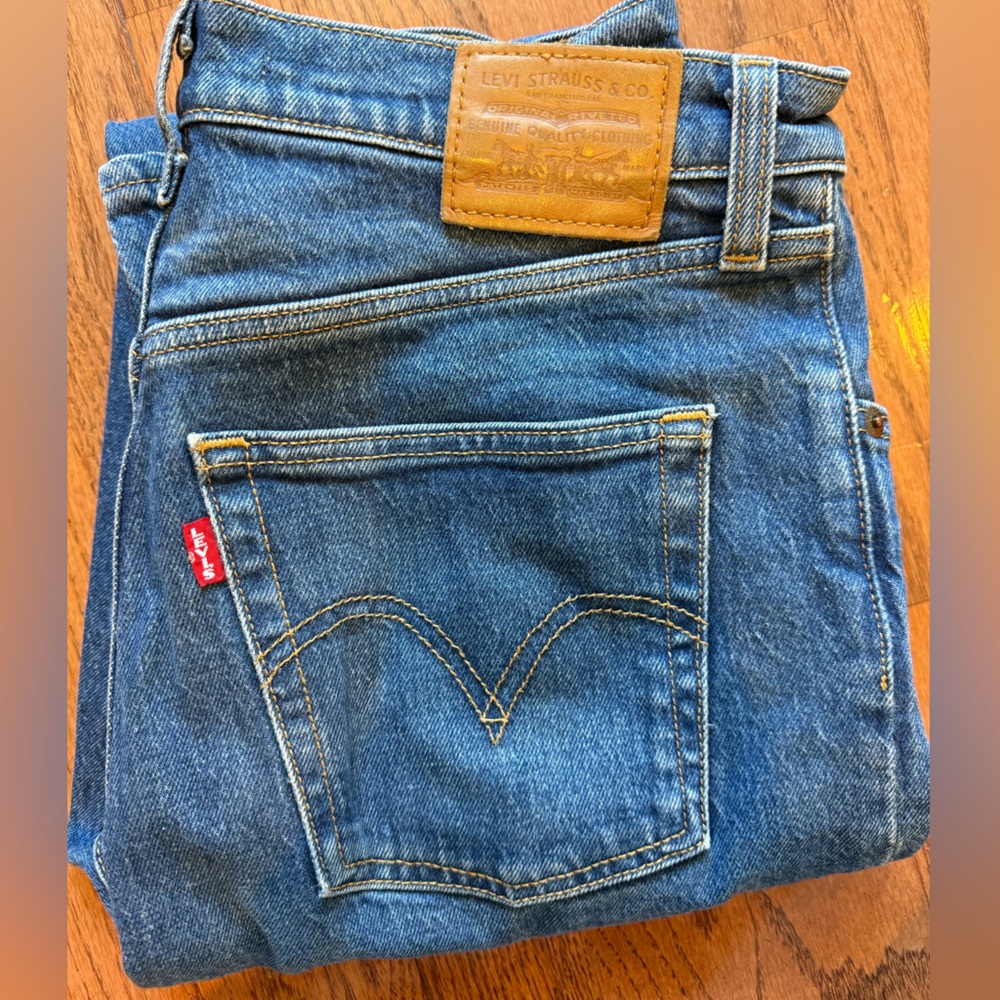 Levi's Classic Straight Button Fly Jeans in Denim Blue